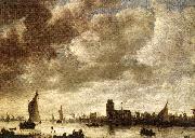 GOYEN, Jan van View of the Merwede before Dordrecht sdg Sweden oil painting artist